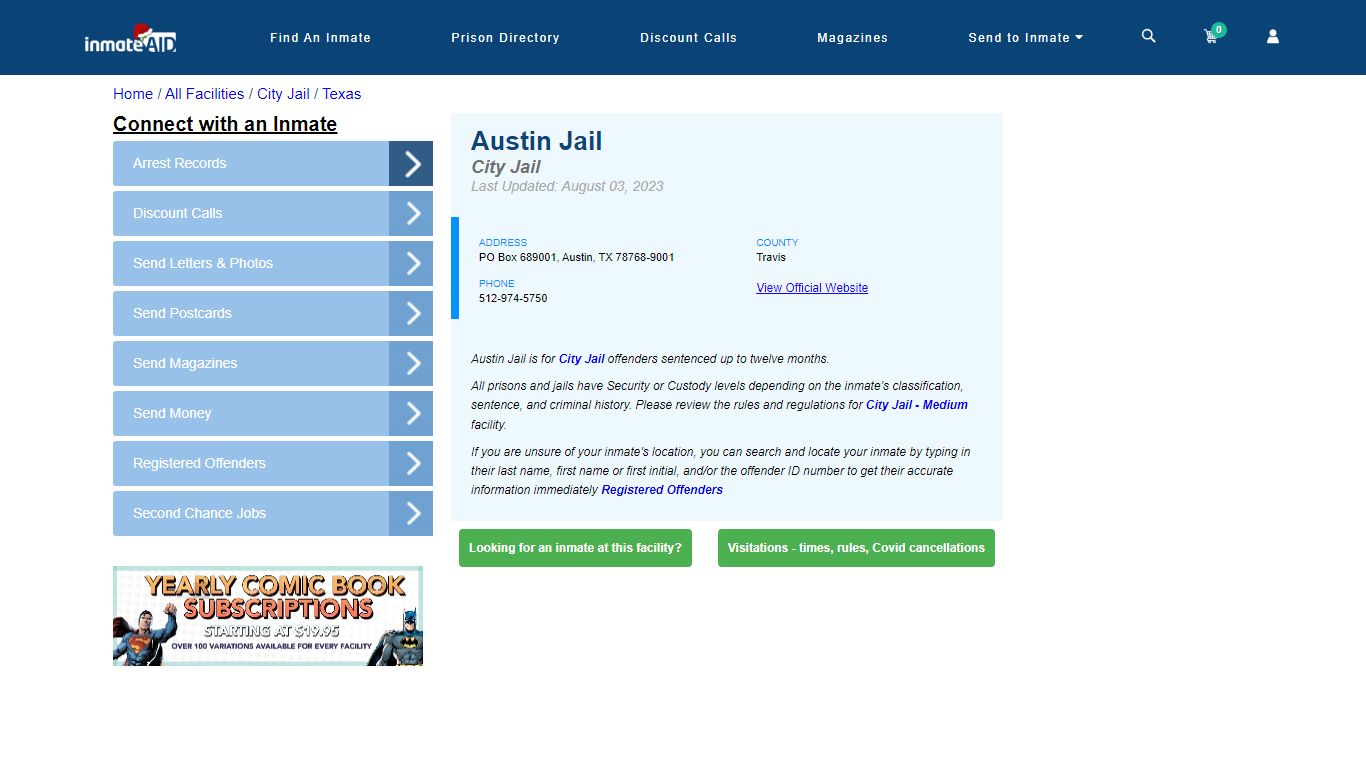 Austin Jail | Inmate Locator